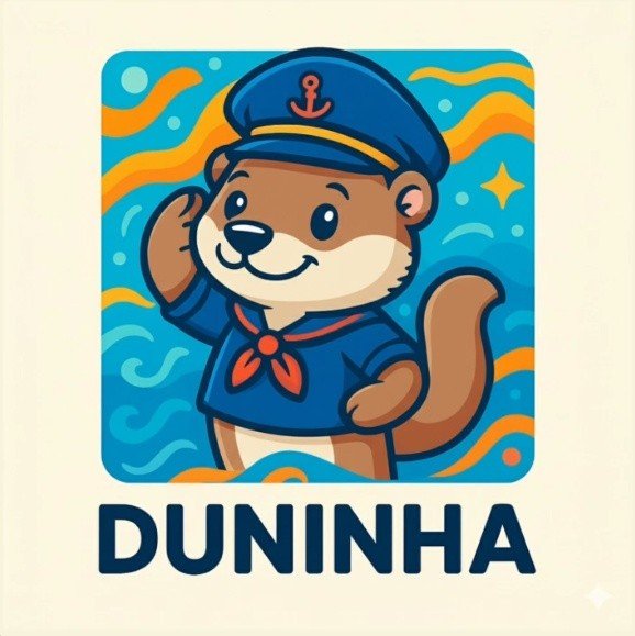 Duninha, mascote do DUNA com uniforme de marinheiro